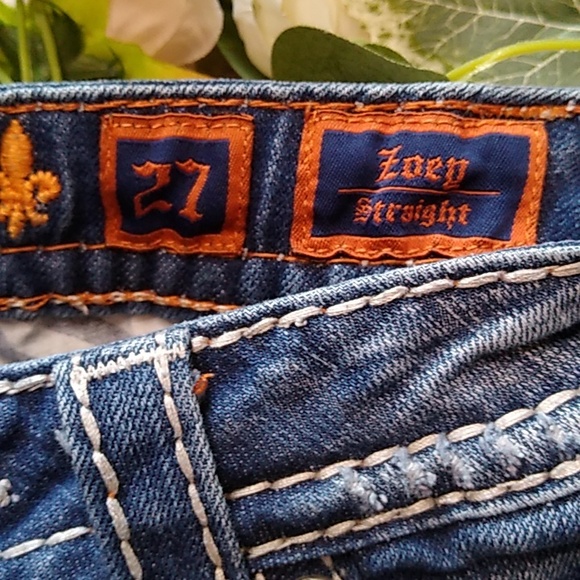 Rock Revival jeans with decorative pockets, distressing and extra stitching, - Picture 9 of 12